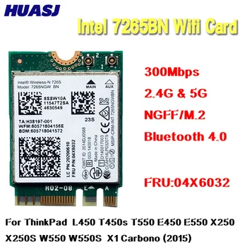 Huasj 7265BN за intel Wireless-N 7265 NGFF red Wi-Fi На 2,4 G 300 Mbps FRU: 04X6032 за ThankPad L450 T450 T550 E450 E550