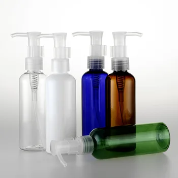 50шт 100 мл празен маслена помпа за парфюми козметични бутилка PET пластмасов контейнер 100 куб. см опаковка течен сапун, лосион опаковка
