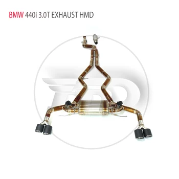 Клапан изпълнение изпускателната система от титанова сплав HMD Catback за BMW 440i B58 3,0 T автомобилни ауспуси