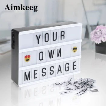 Aimkeeg A4 A6 Размер, разход на led лека нощ, USB батерия тип АА, букви 