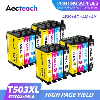 Aecteach Съвместим Цветен Мастилено-струйни касети с мастило за Epson 503 T503 XL 503XL T503XL XP 5200 5205 WF-2960 WF-2965 Мастило за принтер