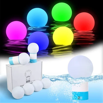RGB плаващ лампа за басейн с дозатор хлор 2в1, лампа за басейна, лампа за дома, партита, фонтан, вана, аквариум, декори