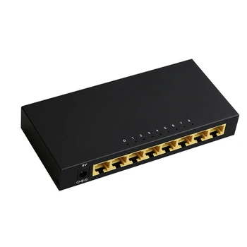 8-портов gigabit ethernet unmanaged мрежов комутатор за Ethernet Ethernet сплитер Plug & Play Безвентиляторный метален дизайн на защитени пристанища