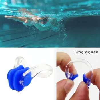 Силиконов скоба за нос за плуване с високо качество за многократна употреба меки удобни щипки за нос за гмуркане, сърф за възрастни и деца Q8x9