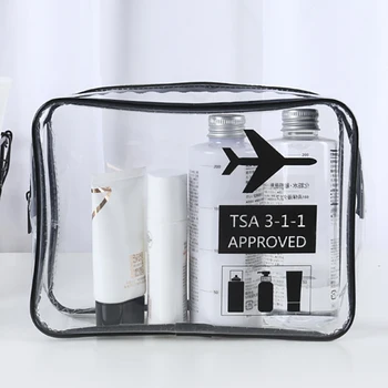 Tpu Прозрачна чанта за съхранение на козметика, преносима водоустойчива чанта за измиване на голям капацитет, чанта за тоалетни принадлежности в банята