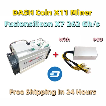 В наличност б/DASH Coin Миньор Fusionsilicon X7 262G X11 Asic Миньор (с блок захранване) е по-добре, отколкото Antminer D5 D7 D9 1234G СТЮ U6 420G