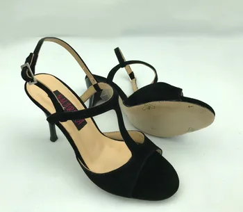 Удобни и Модерни Обувки за Танцуване на Аржентинско Танго, Обувки за Партита, Сватбени Обувки, кожена подметка T6281BS, безплатна доставка