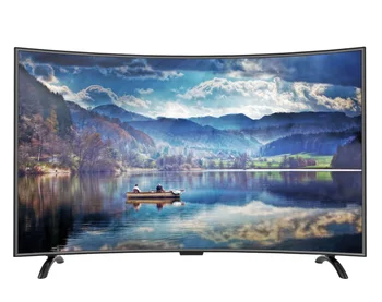 Модерен дизайн светодиоден телевизор с 60-инчов многоезичен LCD телевизор Smart TV, с извит екран Wifi TV