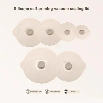 Адаптируемые силиконови капачки, втора употреба почистваща нескользящие херметични капачки от храна филм, запазването на свежестта на печати, битови кухненски принадлежности