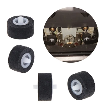 5 броя Дек deca за устройство JVC с прижимным валяк, гума ремъчен ролка с диаметър 12 мм за оборудването за запис на музика