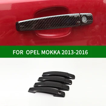 За Vauxhall и OPEL MOKKA X 2013-2016 черен панел на страничния дръжката на вратата от въглеродни влакна 2014 2015