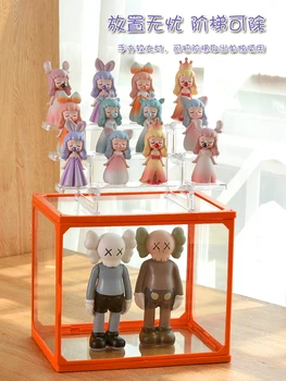 Багажник за изложбата на стоки ръчно изработени, със стъклен капак, прахоустойчив, гардероб, кукла със стълби, кутия за показване