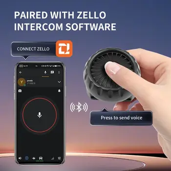 Безжична Bluetooth PTT Бутон за Управление на рацией Уоки Токи за телефон iOS Android Zello Push-to-Talk Автомобилен Мотор Voice