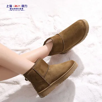 Зимни обувки, женски нова тенденция къси ботуши с добавянето на кашмир, запазването на топлина, памучен обувки, зимни корейската версия, универсални студентски ботильоны
