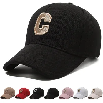 Бейзболна шапка с бродерия големи букви C, жени, мъже, регулируем, за спортове на открито, солнцезащитная шапка, чифт, модна шапка на шофьор на камион е в стил хип-хоп, Gorras DP083