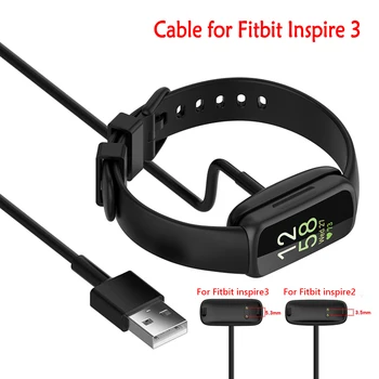 50/100 см, кабел за Fitbit Inspire 3, разменени пластмасов кабел, поставка за USB-зарядно устройство, поставка за кабели, аксесоари за часовници