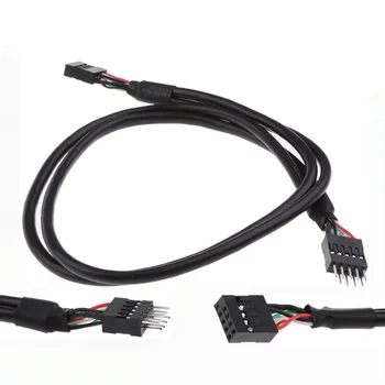 Открий SB2.0 DuPont 9PIN удължител 9PIN plug-9PIN master USB удължителен кабел Предна линия двоен кабел