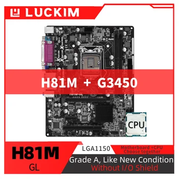 Възстановена дънна платка H81M-GL LGA1150 G3450, комплект с процесор