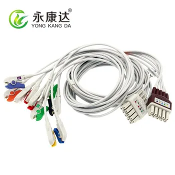 Съвместима с 12-контактни изводи за ЕКГ, 12-канальными зажимными кабели