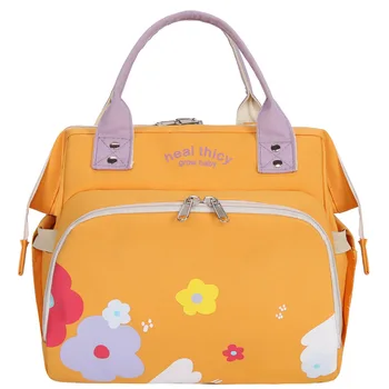 Чанта за бебешки пелени, по-голямата голям чанта за майките, с чанта през рамо, модерен принт, чанти за памперси за майки, колички за пътуване на открито
