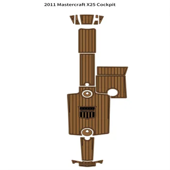 2011 Mastercraft X25 подложка за пилотската кабина, лодка, EVA пяна, палубни подложка от изкуствен тиково дърво, подови настилки