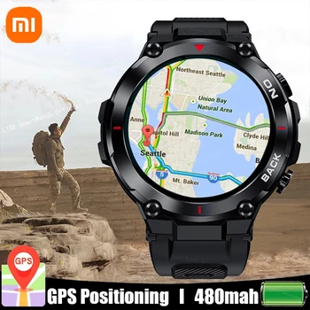 Xiaomi Новите смарт часовници с GPS позициониране, военни, спорт на открито, фитнес, гривна за плуване, за напомняне, за да се обадите, монитор на сърдечната честота, умни часовници