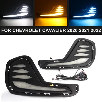 Дневна дневната е ръководил светлина насоки на завоя на Кутията противотуманной светлини DRL led предни автомобилен стайлинг за Chevrolet Cavalier 2020 2021 2022
