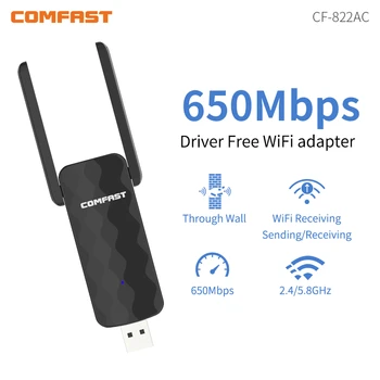 Безплатен Драйвер за USB Wifi Адаптер 650 Mbps RTL8811CU Двухдиапазонная Безжична Мрежова карта 2,4 + 5,8 Ghz с антени 3dBi Wi-Fi Приемник