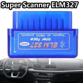 Автомобилен Тестер Инструмент за Диагностика ELM327 Bluetooth OBD2 мини Автоматичен Скенер V2.1 кабелен тестер за спирачна четци сканиране на кода за Android и Windows