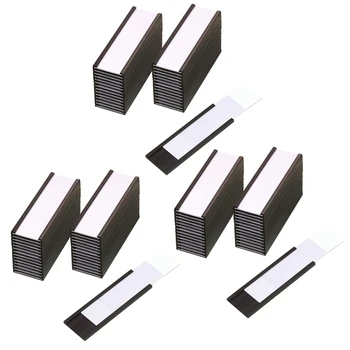 90 бр. магнитни държачи на етикети с магнитни притежатели на карта на данни с прозрачни пластмасови протекторами за метални рафтове (1x3 инча)
