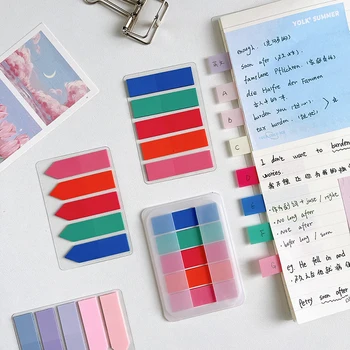 Kawaii Моранди Цветен прозрачен стикер-пастьор за бележки, творчески бележник за домашни любимци, указательная запомнете, канцеларски материали